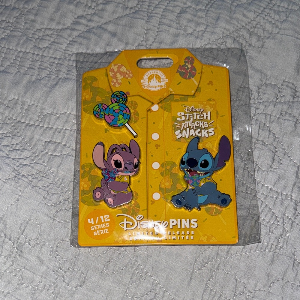Stitch and Snacks Design Collectible Pin Stitch Attacks Snacks 4/12